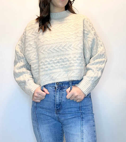 Dolman Knit Sweater-Oat